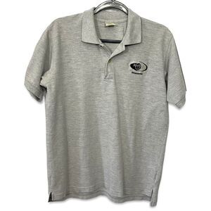 Hard Rock Cafe Shanghai VINTAGE Polo Shirt Mens L Gray Embroidered Logo Music